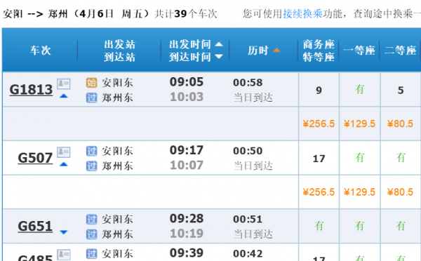 泰安至安阳高铁票多少钱（泰安到安阳）-图2
